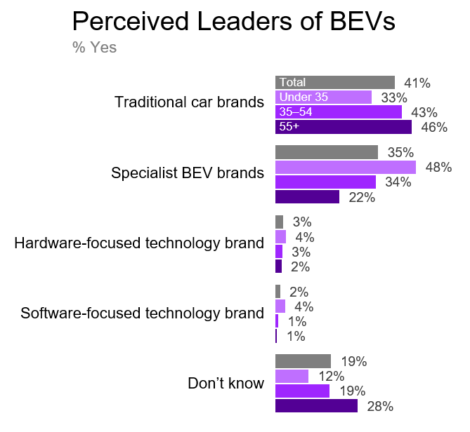 Perceived Leaders of BEVs