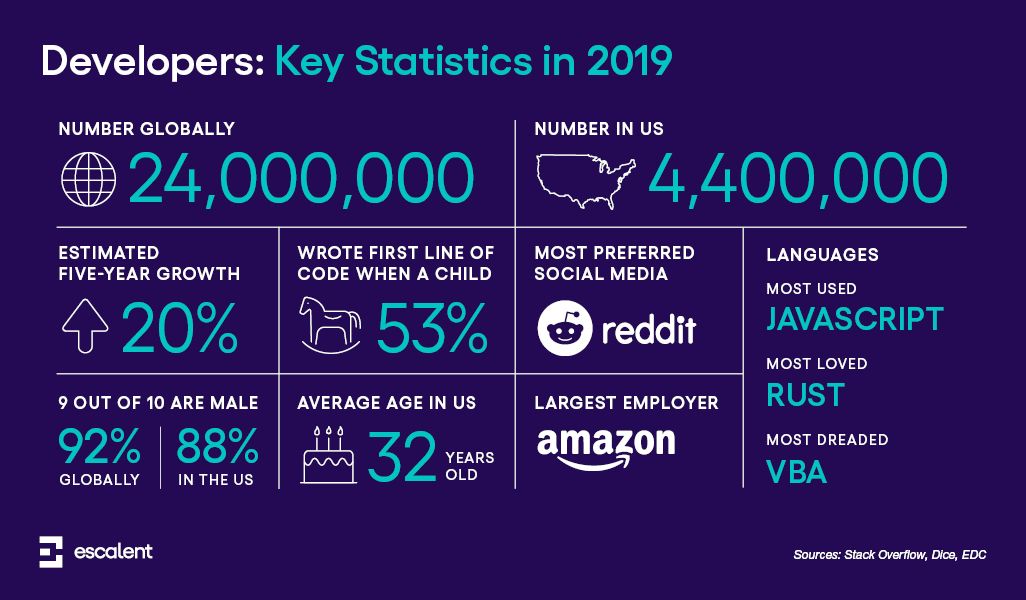 Developers: Key Statistics in 2019