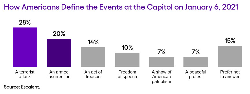 How Americans Define the Events at the Capitol on January 6 2021