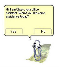 Image of Clippy, Microsoft’s first AI product offering