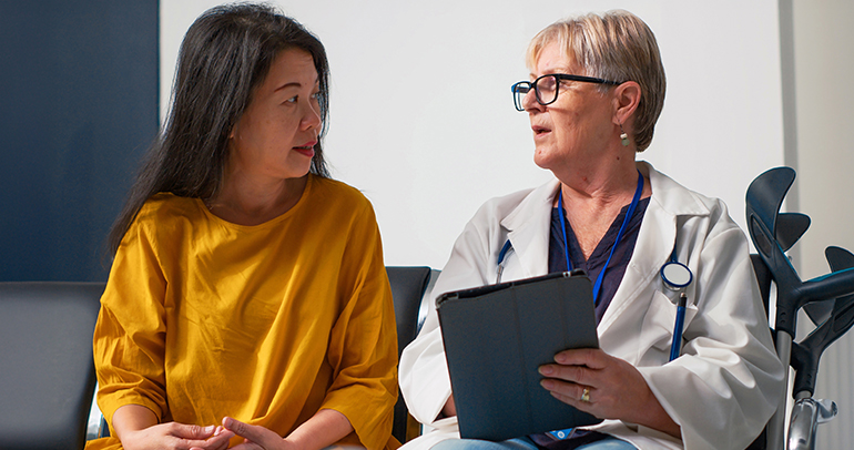 Patient and Doctor Discussing Diagnosis