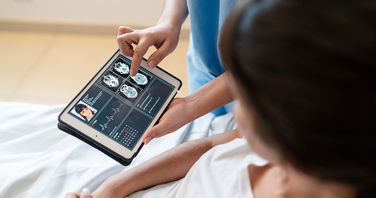 A patient referring to her reports