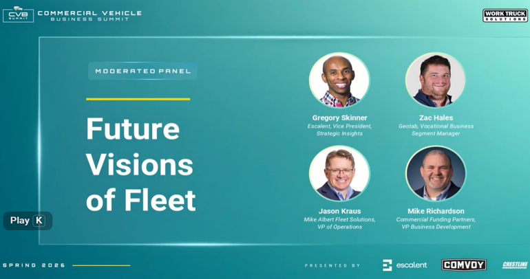 Escalent's Gregory Skinner discusses the Future Visions of Fleet during the 2026 Commercial Vehicle Business Summit, Spring edition