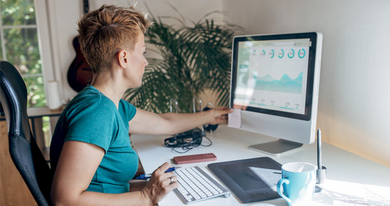 A women working